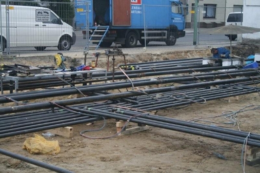 Verlegung der Rohrleitungen