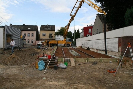 Bodenplatte der Waschanlage