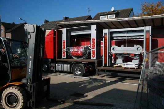 Anlieferung der Waschanlage